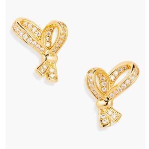 Kate Spade All Tied Up Gold Bow Earrings